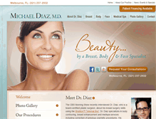 Tablet Screenshot of diazplasticsurgery.com